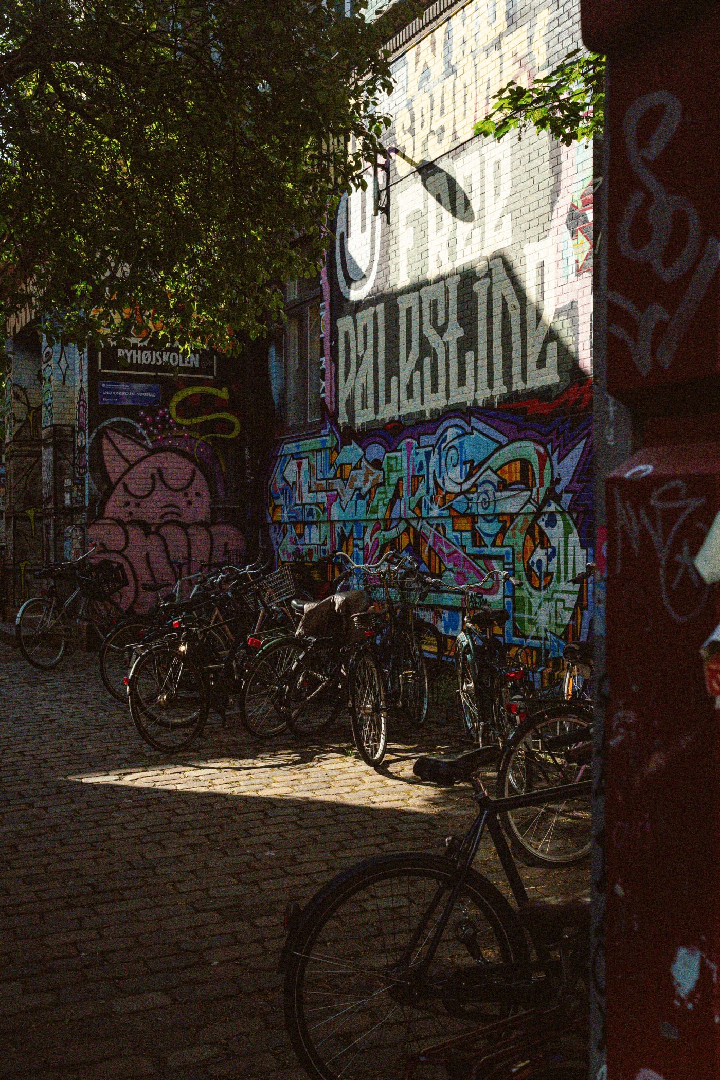 Courtyard with bicycles in Copenhagen