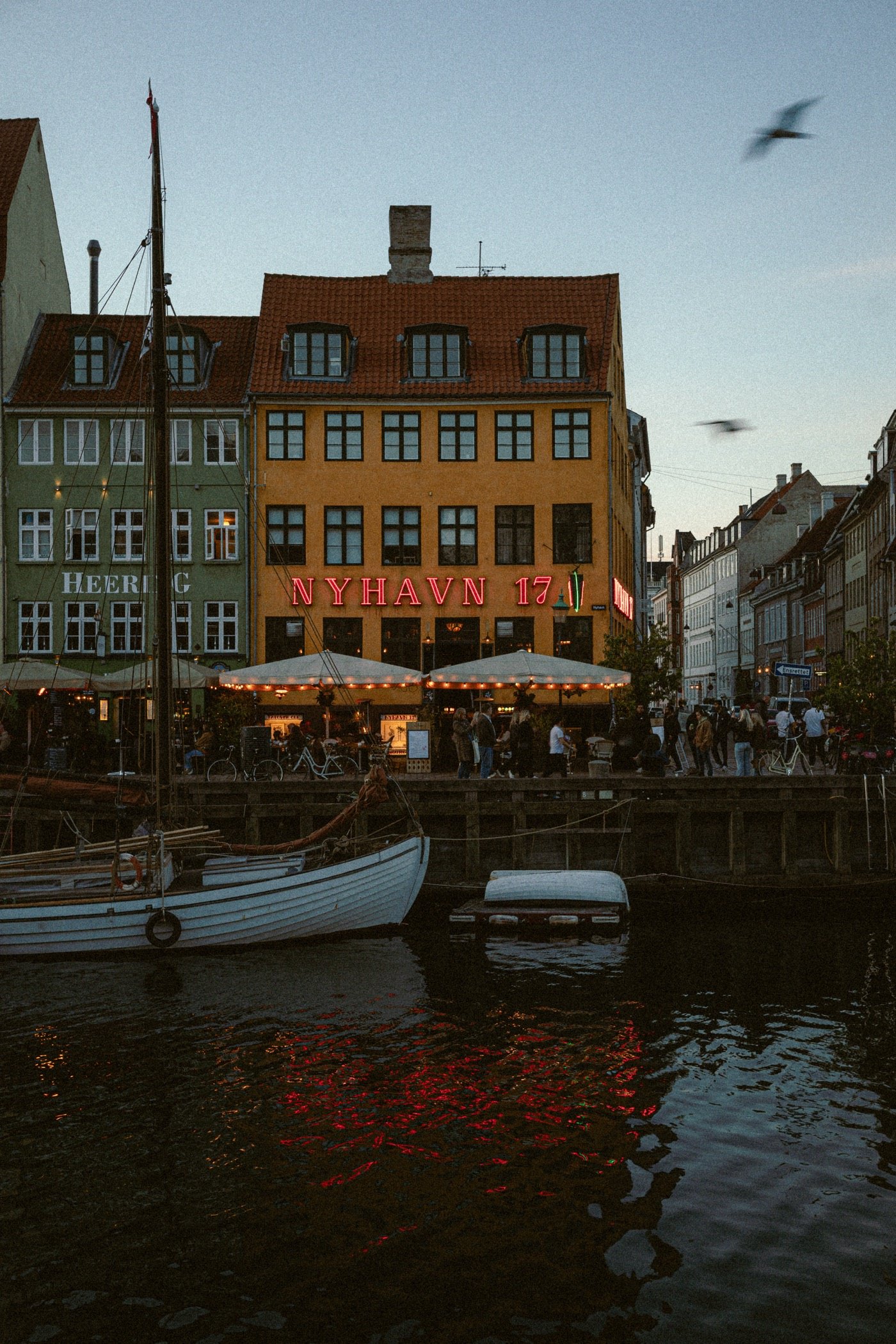 Canal and townhouses in Copenhagen